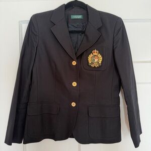 LAUREN RALPH LAUREN // fitted crest blazer